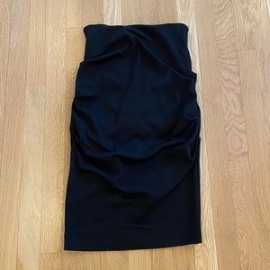 Nicole Miller Atelier #  Black Fitted Gathered Pencil Skirt / Size 4